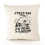 Housse de Coussin J’peux pas j’ai Pêche à la mouche