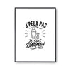 Poster J’peux pas je suis Barman