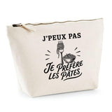 Trousse Beige J’peux pas je préfère les Pâtes