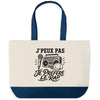 Grand Sac Cabas Fond Bleu J’peux pas je préfère le Rap