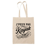 Tote Bag Beige J’peux pas j’ai Kayak