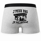 Boxer Homme J’peux pas je suis Masseur – Impression au dos