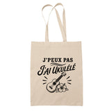 Tote Bag Beige J’peux pas j’ai Ukulélé