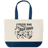 Grand Sac Cabas Fond Bleu J’peux pas j’ai Jeux vidéo
