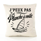 Housse de Coussin J’peux pas j’ai planche à voile J'peux pas minimaliste