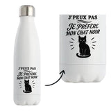 Gourde Isotherme J’peux pas je préfère mon Chat noir