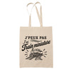 Tote Bag Beige J’peux pas j’ai Train miniature – modélisme ferroviaire (train)