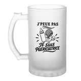 Verre à Bière J’peux pas je suis Puéricultrice