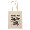 Tote Bag Beige J’peux pas j’ai Moto