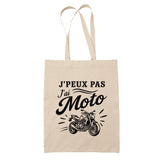 Tote Bag Beige J’peux pas j’ai Moto