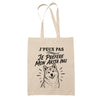Tote Bag Beige J’peux pas je préfère mon Akita Inu