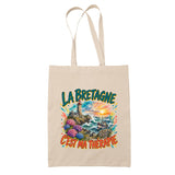 Tote Bag Beige La bretagne c'est ma thérapie