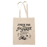 Tote Bag Beige J’peux pas j’ai Poker