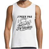 Débardeur Homme J’peux pas j’ai Vacances