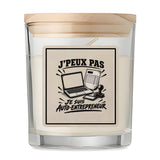 Bougie Parfumée Vanille J’peux pas je suis Auto-entrepreneur