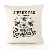 Housse de Coussin J’peux pas je préfère les Abeilles