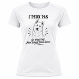 T-shirt de Sport Femme J’peux pas je préfère mon Berger Blanc Suisse