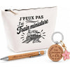 Coffret Cadeau J’peux pas j’ai Train miniature – modélisme ferroviaire (train) – Trousse, stylo bambou et porte-clés