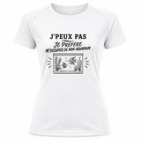 T-shirt de Sport Femme J’peux pas je préfère m’occuper de mon Aquarium