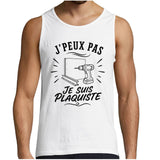 Débardeur Homme J’peux pas je suis Plaquiste