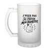 Verre à Bière J’peux pas je préfère mon Hamster