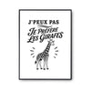 Poster J’peux pas je préfère les Girafes