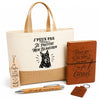 Coffret Cadeau J’peux pas je préfère mon Beauceron – Sac jute, carnet, stylo, porte-clés et marque-page
