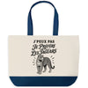 Grand Sac Cabas Fond Bleu J’peux pas je préfère les Jaguars