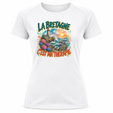 T-shirt de Sport Femme La bretagne c'est ma thérapie