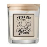 Bougie Parfumée Vanille J’peux pas je suis Agent de sécurité