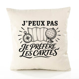 Housse de Coussin J’peux pas je préfère les Cartes