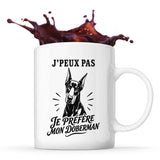 Mug J’peux pas je préfère mon Doberman