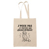 Tote Bag Beige J’peux pas je préfère mon Golden Retriever