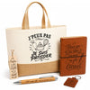Coffret Cadeau J’peux pas je suis Pâtissier – Sac jute, carnet, stylo, porte-clés et marque-page