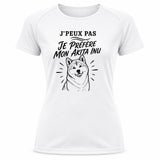 T-shirt de Sport Femme J’peux pas je préfère mon Akita Inu