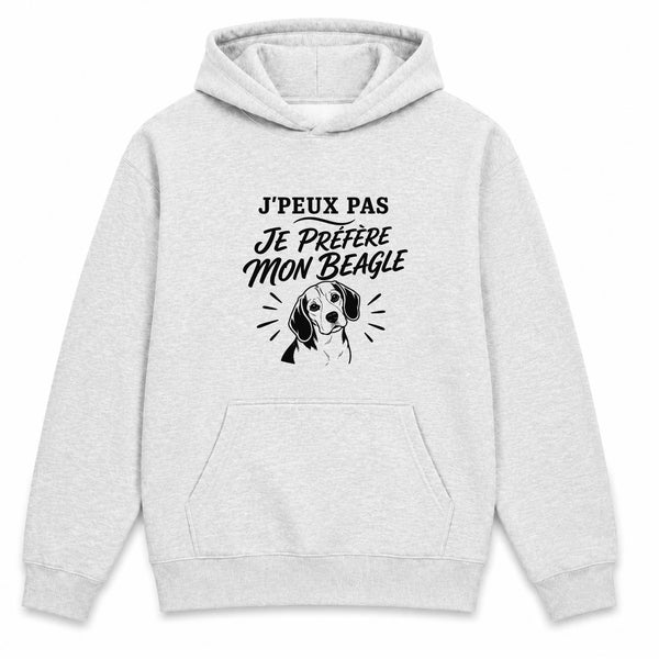 Sweat à Capuche J’peux pas je préfère mon Beagle