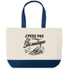 Grand Sac Cabas Fond Bleu J’peux pas j’ai Ski nautique