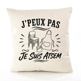 Housse de Coussin J’peux pas je suis ATSEM