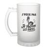 Verre à Bière J’peux pas je préfère les Pâtes