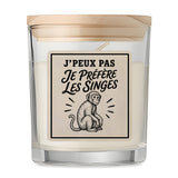 Bougie Parfumée Vanille J’peux pas je préfère les Singes