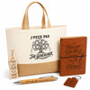 Coffret Cadeau J’peux pas j’ai Généalogie – Sac jute, carnet, stylo, porte-clés et marque-page