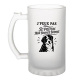 Verre à Bière J’peux pas je préfère mon Bouvier Bernois