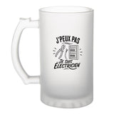 Verre à Bière J’peux pas je suis Électricien