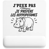Tapis de Souris J’peux pas je préfère les Hippopotames