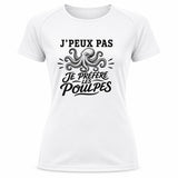 T-shirt de Sport Femme J’peux pas je préfère les Poulpes