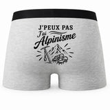 Boxer Homme J’peux pas j’ai Alpinisme – Impression au dos