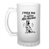 Verre à Bière J’peux pas je préfère mon Malinois