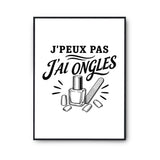 Poster J’peux pas j’ai Ongles