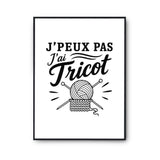 Poster J’peux pas j’ai Tricot