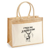 Sac Cabas Jute avec Poche J’peux pas je préfère les Cerfs